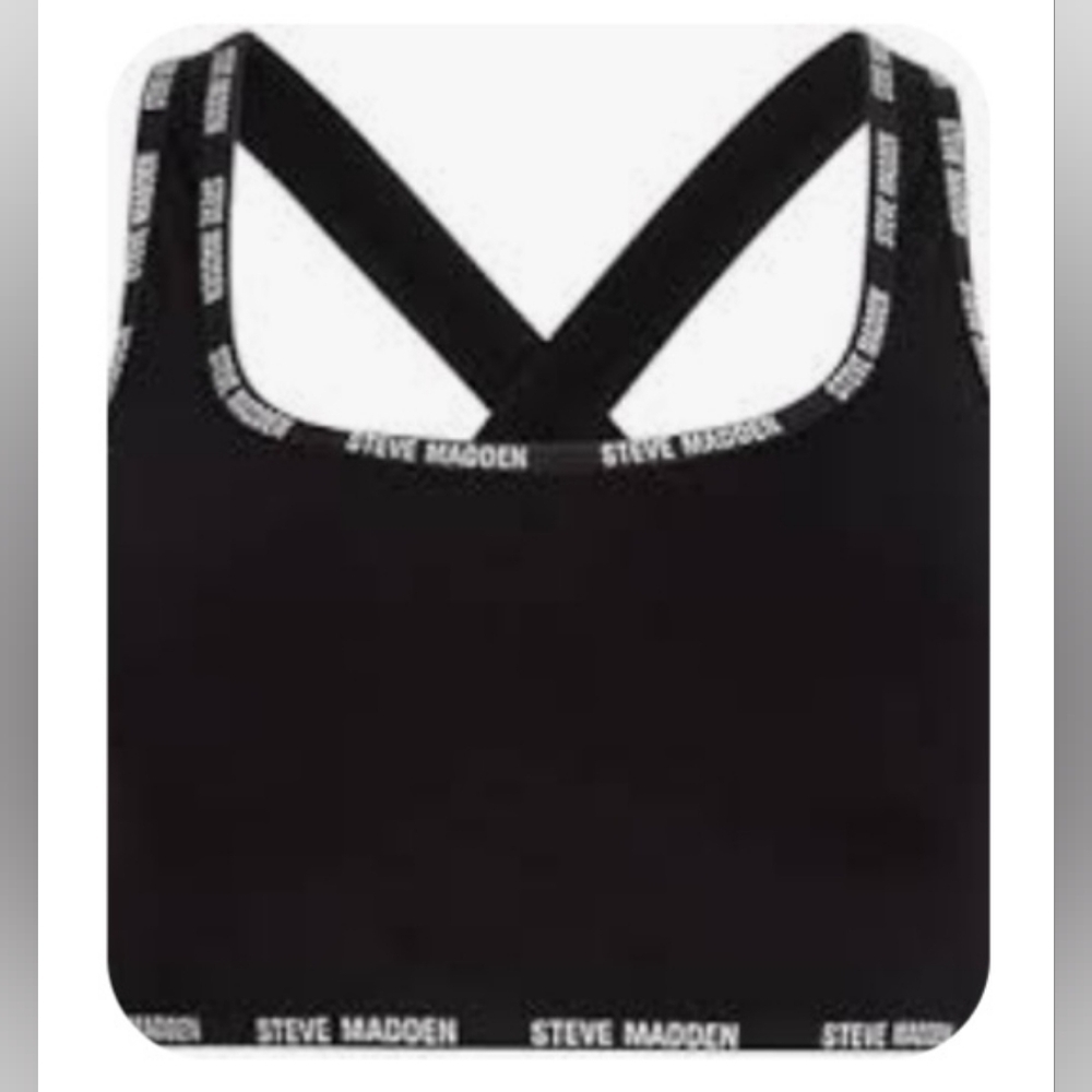 NWOT 1X STEVE MADDEN Black Removable Pads Lounge Bra